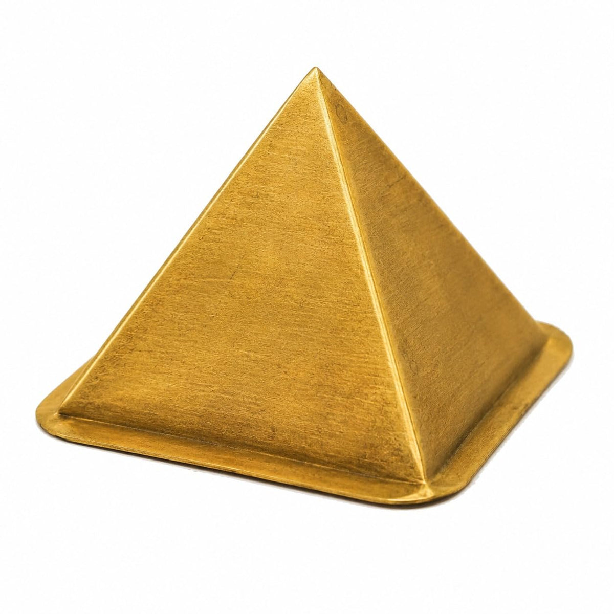 Pure Brass Hollow Curve Pyramid 2 Inch | Premium Brass Vastu Pyramid for Home & Office | Positive Energy, Wealth, Success, Health & Vastu Correction | 10g Approx | Pack of 1